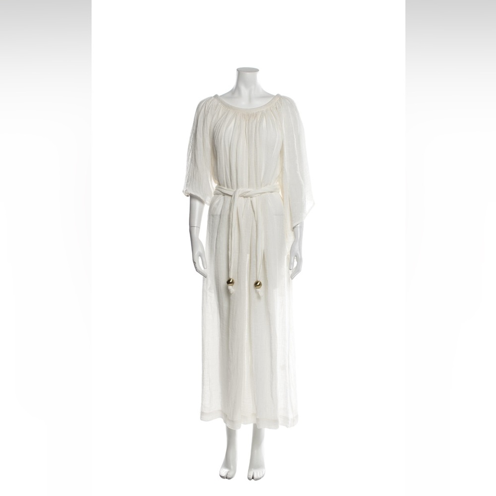 Lisa Marie Fernandez White Maxi Linen Dress